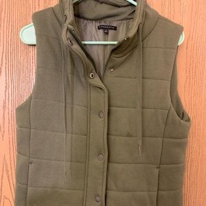 Olive green padded vest